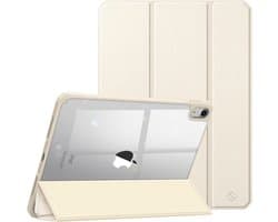Dunne Beschermhoes Transparant Achterkant voor iPad 10e Generatie 10.9 Inch (2022) - Auto Slaap/Waak Functie - Beige