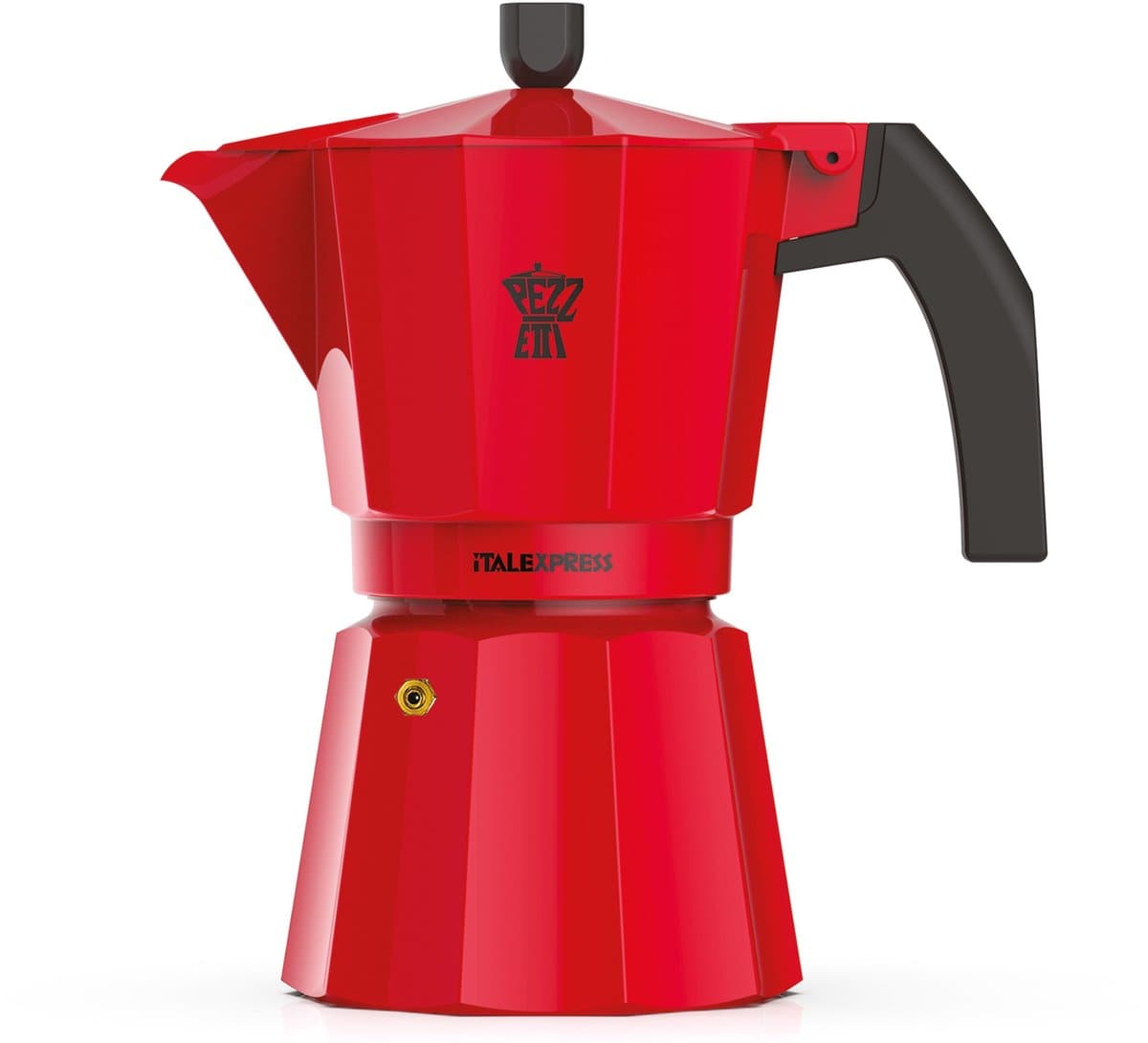 Italiaans koffiezetapparaat - PEZZETTI - ITALEXPRESS - Aluminium - 6 kopjes - Rood — afbeelding 1