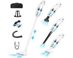 STILVORA Steelstofzuiger Steelstofzuiger - 4-in-1 Oplaadbare Stofzuiger Met 10000Pa Zuigkracht En Extra Groot 350 ml Reservoir - Multifunctioneel Voor Meerdere Scènes - ABS - Zwart