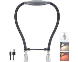 Flexibele LED Leeslamp voor Bed met Dimmer en Oplaadbare Accu