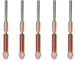 5-Delige Gehard Stalen Snelwisselbaar Nozzle Set voor 3D Printers, Hoge Temperatuur Geschikt