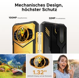 DOOGEE S200 X 5G VIP - Smartphone - Robuuste Smartphone - 48 GB RAM + 512 GB ROM / 2 TB TF - Android 16 - 10100 mAh / 33 W - 6,72 inch FHD+ 120 Hz-scherm - 100 megapixelcamera + 1,32 inch AMOLED - NFC- WiFi 6 - Gezichtsherkenning - GPS - Geel — thumbnail 5