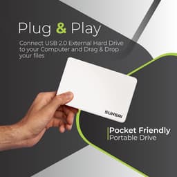Draagbare Externe Harde Schijf 1TB - 2,5 Inch Opslag voor Back-up - USB 2.0 Compatibel met PC, Mac, Laptop & Chromebook — thumbnail 2
