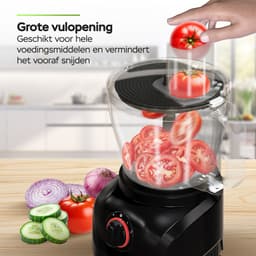 TurboTronic FP900 Foodprocessor - 8-in-1 Keukenmachine - 3 Liter - Zwart — thumbnail 4