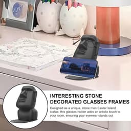 Creatieve Paaseiland Brilhouder met Telefoonhouder - Uniek Hoofdstandbeeld voor Thuis en Kantoor — thumbnail 5
