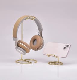 Hoofdtelefoon en Mobiele Telefoon Stand Desktop Set - Metalen Houder voor Bureau (2 Stuks) — thumbnail 4