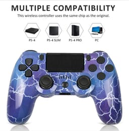Namajunas - Draadloze Controller geschikt voor PS4/Pro/Slim/PC - Bluetooth gamepad - Geschikt voor Playstation 4 -Zes-assige sensor - LED-lichtbalk en touchscreen-functionaliteit - Audio Jack Input - Gaming Accesoires — thumbnail 5