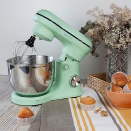 Krachtige Kneedmachine 1500W met 5L RVS Kom - 10 Snelheden Mixer voor Bakken — thumbnail 3