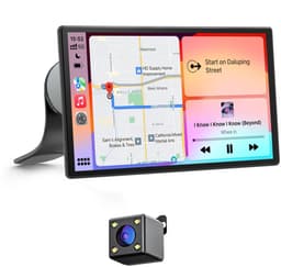 RC07 Geschikt voor Carplay Scherm 9 Inch - Geschikt voor Android Auto Scherm - Geschikt voor Apple Carplay - Navigatiesysteem Auto - HD Achteruitrijcamera - Touchscreen - AUX - FM - Universeel - bluetooth & wifi – Zwart — thumbnail 1