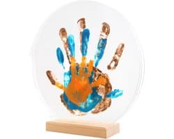 Geluksafdrukken Set 3 Handen Parelmoer – Niet-giftig Materiaal – Hand- en Voetafdrukken Baby – Uniek Cadeau Geboorte – Decoratie Slaapkamer – Made in France