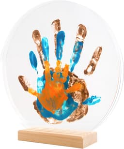 Geluksafdrukken Set 3 Handen Parelmoer – Niet-giftig Materiaal – Hand- en Voetafdrukken Baby – Uniek Cadeau Geboorte – Decoratie Slaapkamer – Made in France — thumbnail 1