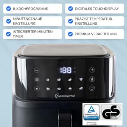 Airfryer XL 4.0L met Touchscreen - 8 Programma's - 1500W - Gezond Frituren & Energiebesparend — thumbnail 5