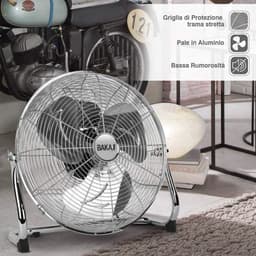 Krachtige Staande Ventilator met Verstelbare Helling en 3 Snelheden - 45 cm en 50 cm — thumbnail 3