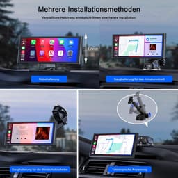 RC06 Geschikt voor CarPlay Scherm 10.26 Inch – Geschikt voor Android Auto Scherm – Navigatiesysteem Auto – Apple CarPlay & Android Auto - Auto Scherm – Universeel – Touchscreen & HD Achteruitrijcamera - bluetooth & wifi – Zwart — thumbnail 2