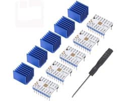 3D Printer Stappenmotor Driver Module met Koellichaam en Schroevendraaier - 5 Stuks