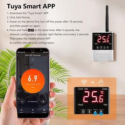 Digitale Temperatuurregelaar AC110-230V Verwarmen Koelen met Alarmfunctie -40℃ tot 99℃ — thumbnail 3