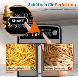Dubbele XL Airfryer 10 Liter - 2400W Heteluchtfriteuse met 2 Kamers en Synchronisatie — thumbnail 7