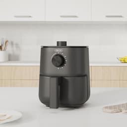 Handmatige heteluchtfriteuse - Olievrij Frituren, Afwasmachine Bestendige Antiaanbakpan en Frituurrek, Matte Zwart — thumbnail 4
