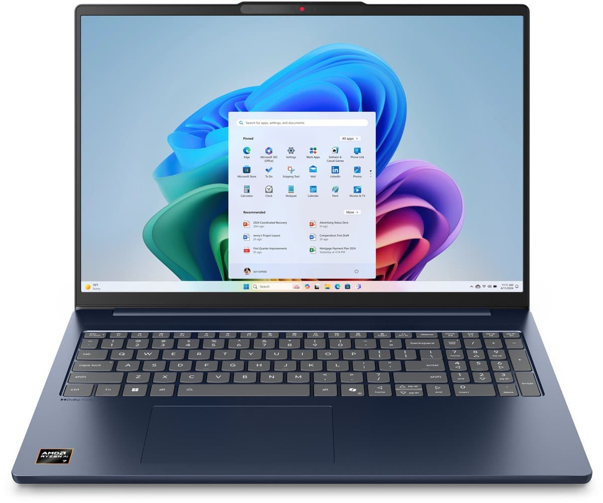 Lenovo IdeaPad Slim 5 16ARP10 AMD Ryzen™ 5 7535HS Laptop 40,6 cm (16") WUXGA 16 GB DDR5-SDRAM 1 TB SSD Wi-Fi 6 (802.11ax) Windows 11 Home Engels Blauw — afbeelding 1