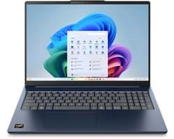 Lenovo IdeaPad Slim 5 16ARP10 AMD Ryzen™ 5 7535HS Laptop 40,6 cm (16") WUXGA 16 GB DDR5-SDRAM 1 TB SSD Wi-Fi 6 (802.11ax) Windows 11 Home Engels Blauw