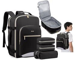 OKWISH Rugzak - Laptop Rugzak - 40 Liter Rugzak - Wandelen Rugzak - Waterdicht - Trekking Rugzak - Zwart