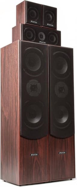 Surround set home cinema 5.0 - Fenton 1150 Watt - Complete set met 5 speakers - Walnoot — thumbnail 2