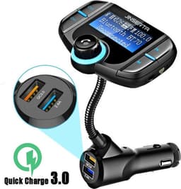 FM Transmitter BT70 Autolader FM-zender Radio Auto Bluetooth - kit Dual USB QC3.0 Draadloze MP3-speler Oplader adapter Handsfree BT-tuner FM-modulator — thumbnail 1