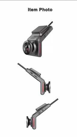 TechU™ Dashcam Voor en Achter Camera – M13 Zwart – Dashboardcamera – 2" Scherm – Full HD 1080P – GPS – Wifi – 150° Wijdhoeklens – Nachtvisie – Loop recording – Bewegingssensor – G-sensor – Parkeermodus – Incl. Achteruitrijcamera — thumbnail 3