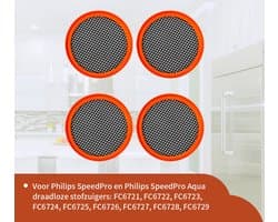 Replacements® filterset geschikt voor Philips Speedpro steelstofzuiger - 4 stuks