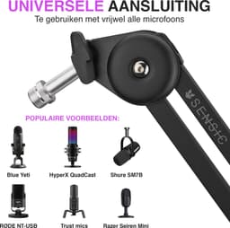 Sensic SA 10 Microfoon Arm met Popfilter - Microfoon Standaard - Boom Arm - Statief - Extra lang — thumbnail 2