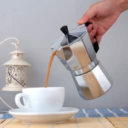 Koffiezetapparaat Pot - Percolator Moka - Klassieke Koffie Maken - Aluminium Kookplaat Model - 9 Kops - Zilver — thumbnail 3