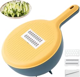 Voedselhakmolen - Keukenmachine - Snel Groenten Snijden - 6-in-1 Multifunctioneel - 27 cm Hoog - Blauw — thumbnail 1