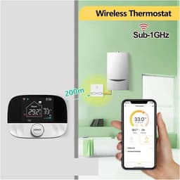 Digitale Thermostaat - Slimme Regelaar - Ruimte Temperatuur Regelen - App Bediening Draadloos - 118 x 86 x 24 mm — thumbnail 5
