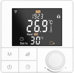 Digitale Thermostaat - Slimme Regelaar - Verwarming Instellen - App Bediening Mogelijk - 80mm x 80mm - Wit — thumbnail 5