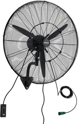 VEVOR 115W Industriële Wandventilator 81 cm, 5,9 m/s Oscillerende Wandventilator met 3-Traps Verstelbare Hoek en Nevelfunctie, Commerciële Industriële Ventilator voor Werkplaats, Garage, Magazijn, Sportschool, Zwart — thumbnail 1