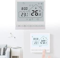 Digitale Thermostaat - Slimme Regelaar - Vloerverwarming Bediening - 5-2 Dagen Programmering - 10 x 5 x 5 cm - Wit — thumbnail 4