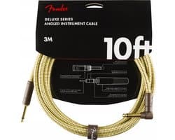 Fender Gitaarkabel Deluxe Series Tweed 3 Meter Recht/Haakse Pluggen 0990820091