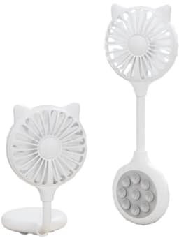 Mini-ventilator USB-oplaadbaar met 3 snelheden en zuignappen voor telefoon en tafel — thumbnail 1