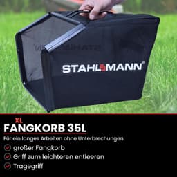Grasmaaier met aandrijving - Loopmaaier gazon - Gazononderhoud thuis - Krachtige 4.0 pk motor - 39 cm maaibreedte - Grijs — thumbnail 2