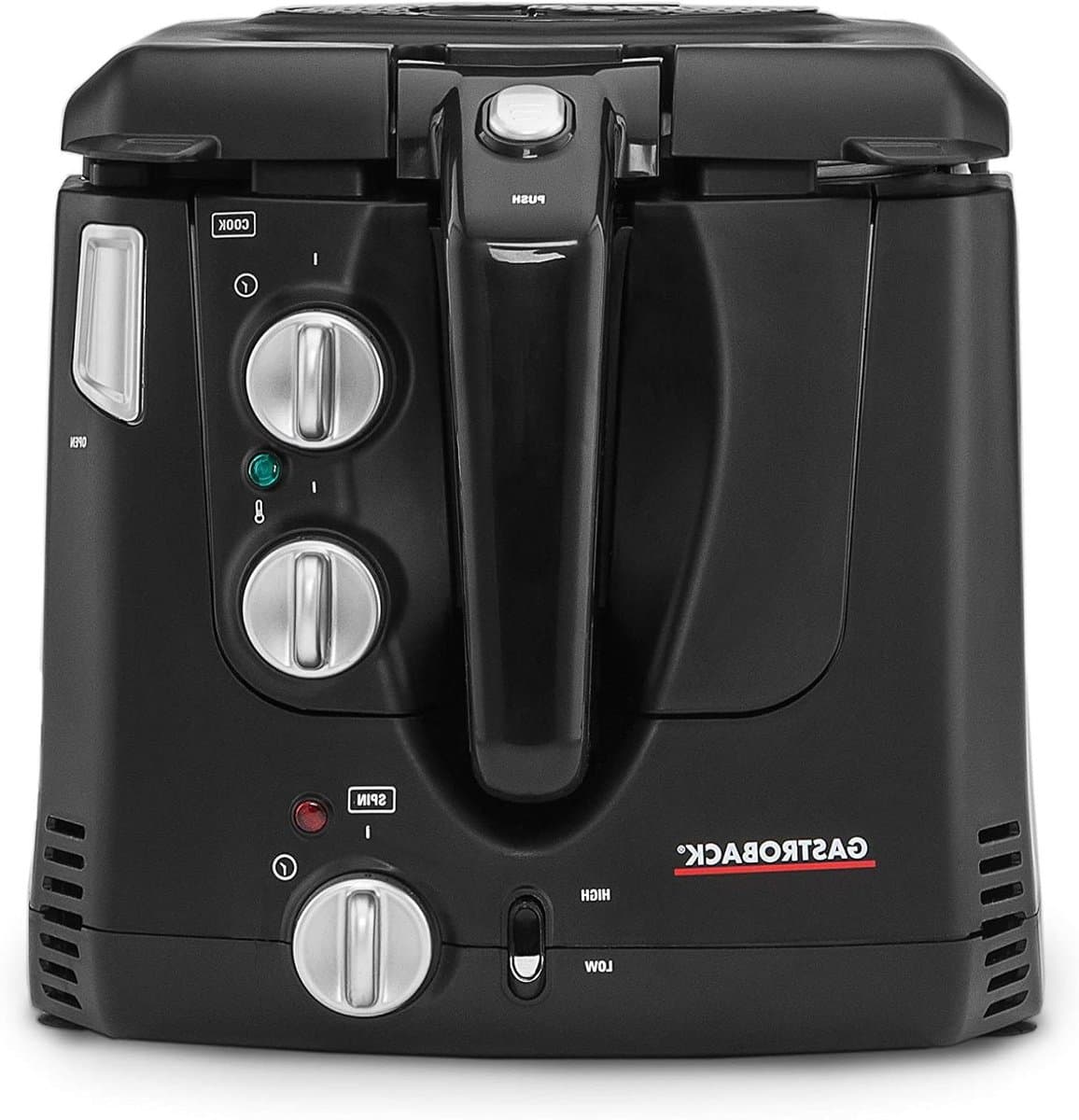 Airfryer - Mini Frituurpan - Gezond Frituren - Roterende Mand - 2.5 Liter - Zwart — afbeelding 1