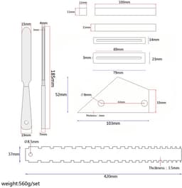 Dailygoods - Gitaar Reparatie Tool Set - Gitaar Fret Kronen - 7 Gereedschap - Perfect voor Gitaaronderhoud - Inclusief Slijpstenen - Geschikt voor... — thumbnail 5