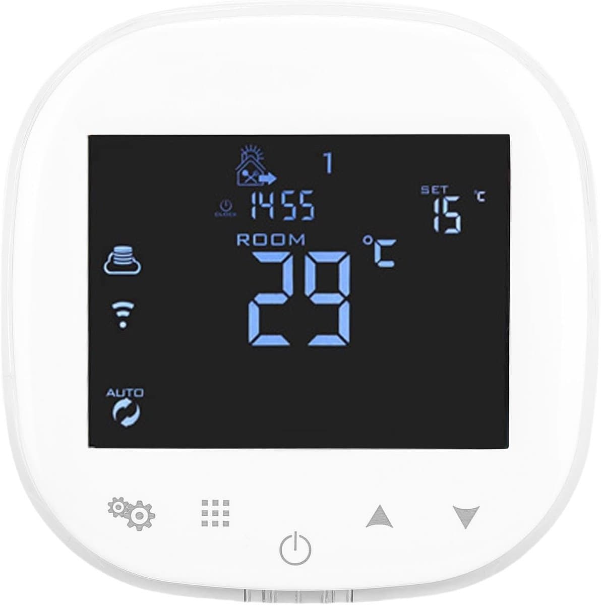 Slimme Thermostaat - Temperatuurregelaar Ketel - Comfortabel Klimaat - App Bediening WiFi - Wandmontage - Wit — afbeelding 1