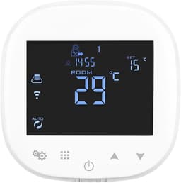 Slimme Thermostaat - Temperatuurregelaar Ketel - Comfortabel Klimaat - App Bediening WiFi - Wandmontage - Wit — thumbnail 1