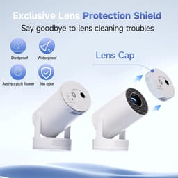 SnelShoppen - Mini Projector 4K Home Cinema met WiFi 6, Bluetooth 5.4, 180° Rotatie, 200 ANSI Lumens, 100-inch Beeld, Keystone Correctie, Ideaal voor — thumbnail 4
