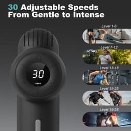 Solidchoice - Draagbare Massagegun met 5 Massagekoppen voor Spierherstel — thumbnail 2
