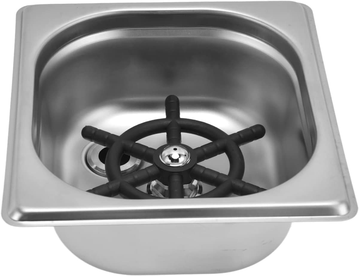 Glazen Wasmachine - Beker Reiniger - Snel Koppen Spoelen - Automatische Spray - 17.6 cm Lengte - Roestvrij Staal — afbeelding 1
