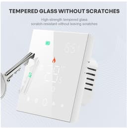 Slimme Thermostaat - Temperatuurregelaar App - Comfort Verhoging - Wekelijks Programmeerbaar - 16A Belasting - Zwart — thumbnail 3