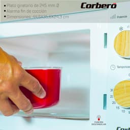 Magnetron Oven - Keukenapparaat - Snel Opwarmen - Mechanische Bediening - 20 Liter - Wit — thumbnail 3