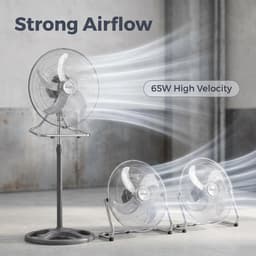 Archi 65W 3-in-1 Metalen Ventilator – Ventilatie - Staande Ventilator, Vloerventilator En Wandventilator – Industrieel Design — thumbnail 5