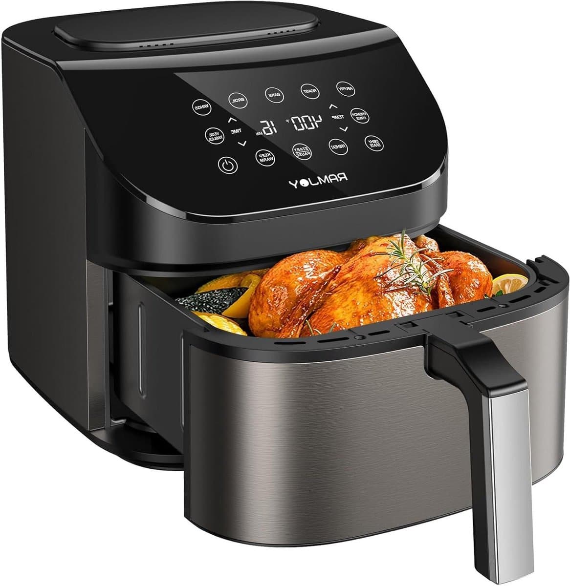 Airfryer 6.8 Liter - Heteluchtfriteuse Luchtfriteuse - Gezond Koken - 10-in-1 Functionaliteit - 6.8 Kwarts - Zwart — afbeelding 1